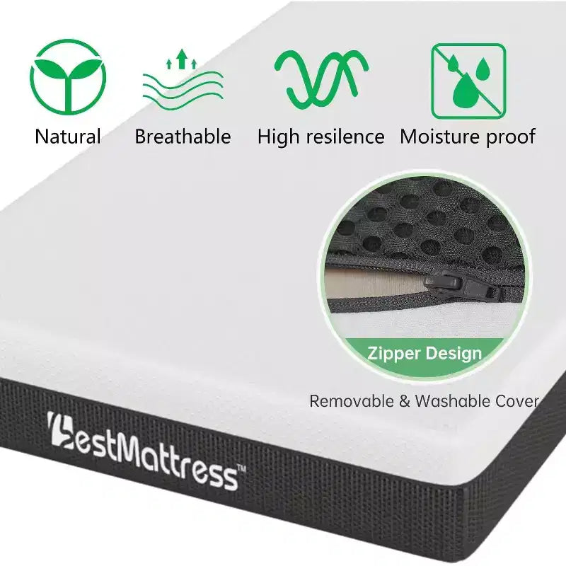FDW 8 Inch Cooling Gel Memory Foam Mattress Medium Firm Mattress Queen Size Mattress Fiberglass Free CertiPUR US Certification