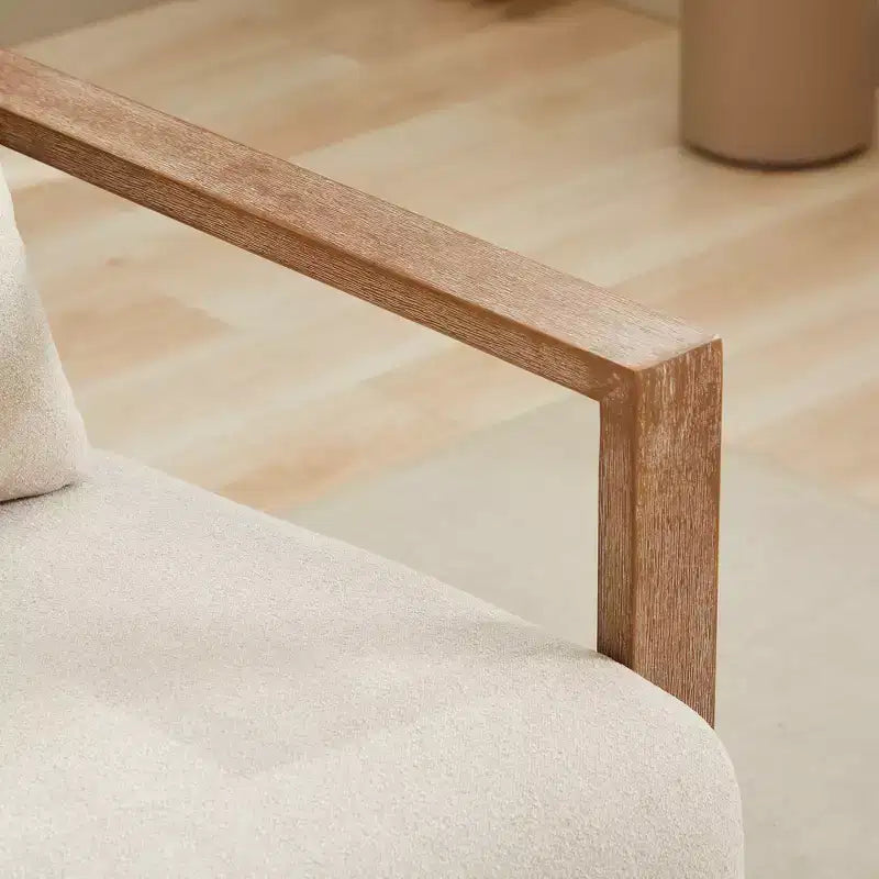 Fauteuil d'appoint rembourré pivotant moderne de 30,31 W avec accoudoirs en bois massif, fauteuil de lecture inclinable à 360 degrés