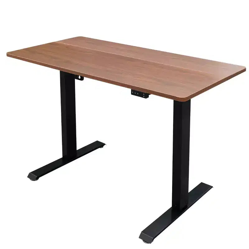 Stand Up Desk Store Programmable Electric Two-Tier Compact Standing Desk (White Frame/Birch Desktop, 48 Wide)