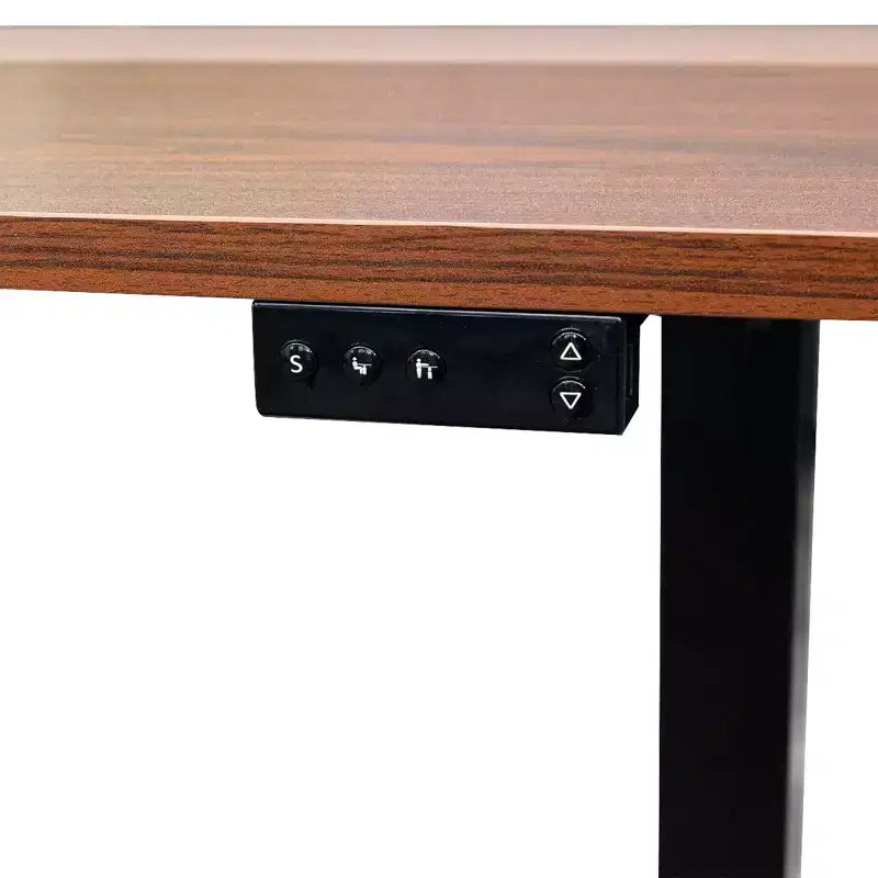 Stand Up Desk Store Programmable Electric Two-Tier Compact Standing Desk (White Frame/Birch Desktop, 48 Wide)