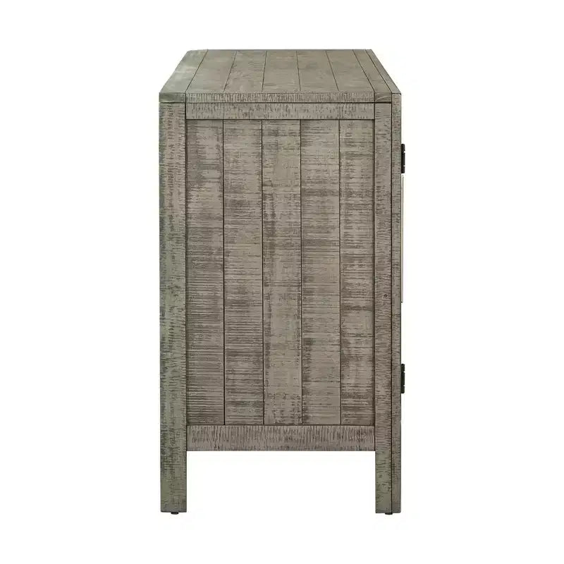 60W American Retro Sideboard with Adjustable Shelves, Storage Cabinet with 3 Doors for Living Room, Entrance and Study Room 4Q - ModernLuxe
