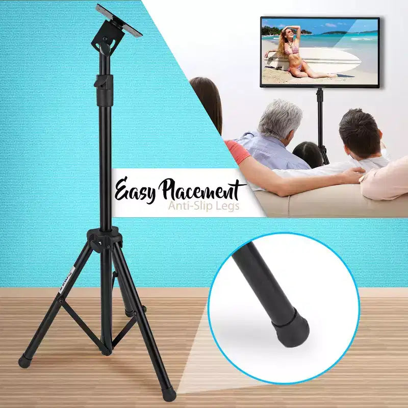 Pyle 32 Portable TV Stand - Height Adjustable Foldable Tripod