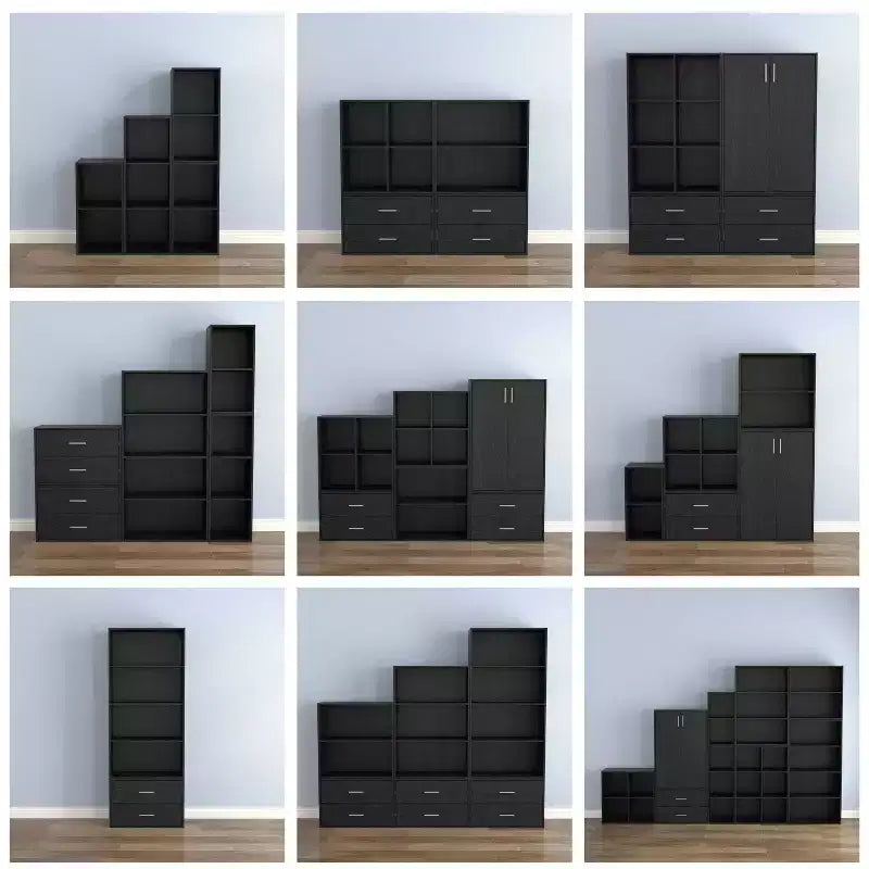 24/7 Shop At Home 24" Silkpath Modern 4 Cube Stackable and Modular Bookcase