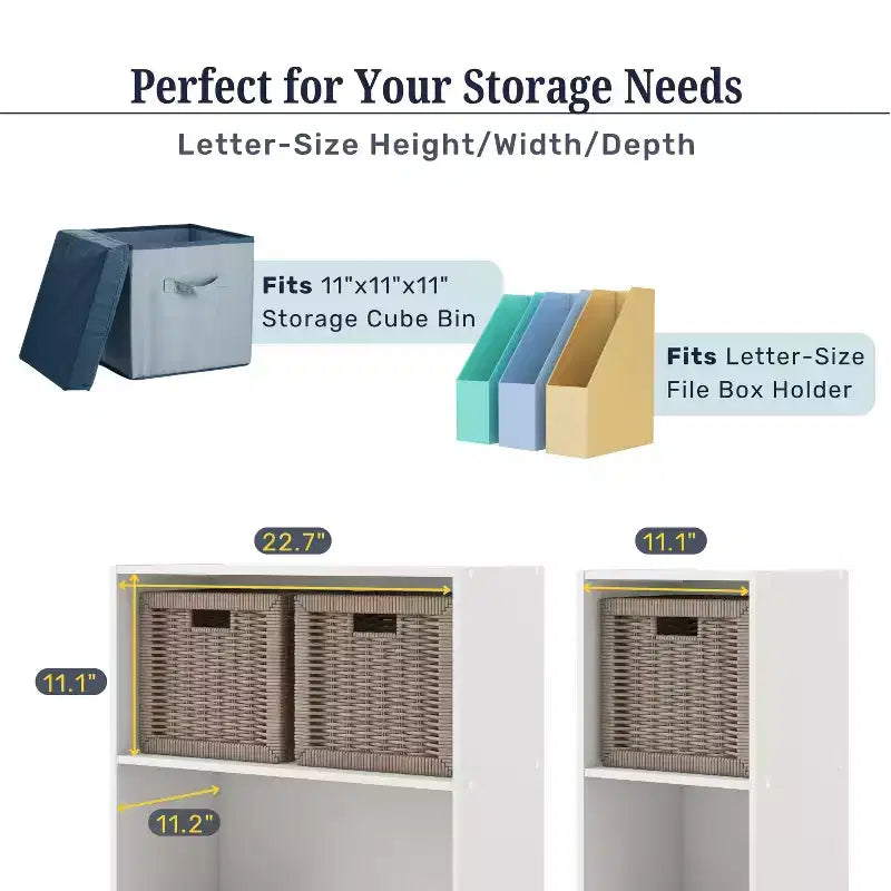 24/7 Shop At Home 24" Silkpath Modern 4 Cube Stackable and Modular Bookcase