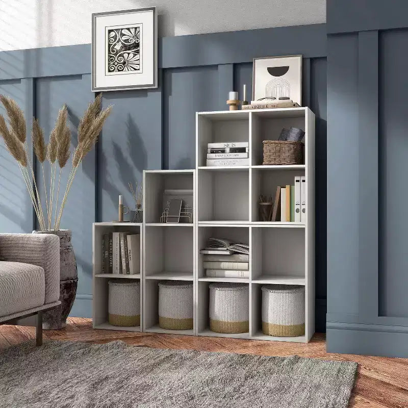 24/7 Shop At Home 24" Silkpath Modern 4 Cube Stackable and Modular Bookcase