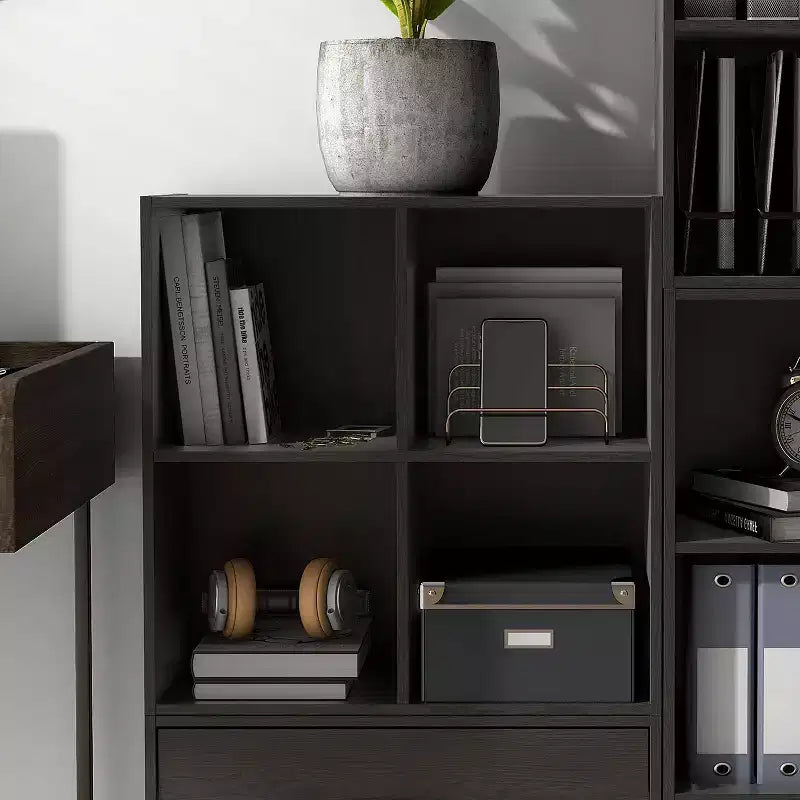 24/7 Shop At Home 24" Silkpath Modern 4 Cube Stackable and Modular Bookcase