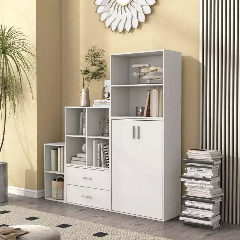 24/7 Shop At Home 24" Silkpath Modern 4 Cube Stackable and Modular Bookcase