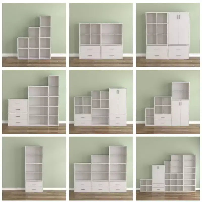 24/7 Shop At Home 24" Silkpath Modern 4 Cube Stackable and Modular Bookcase