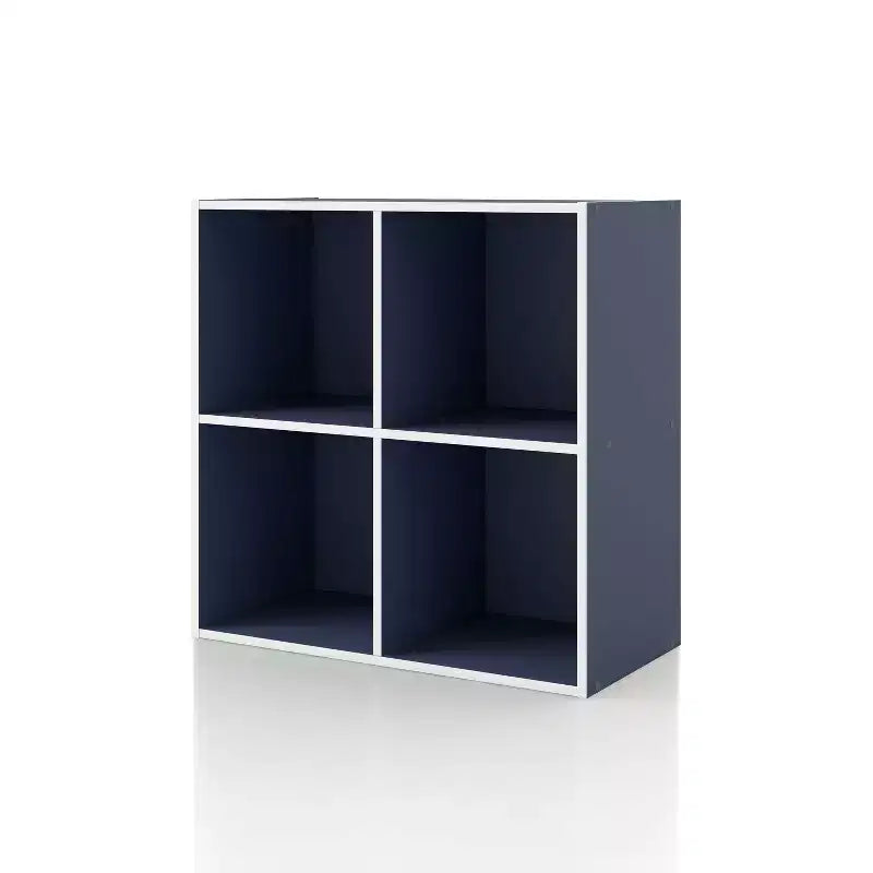 24/7 Shop At Home 24" Silkpath Modern 4 Cube Stackable and Modular Bookcase