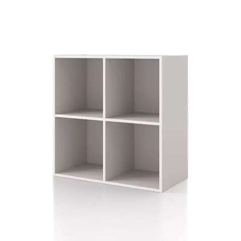24/7 Shop At Home 24" Silkpath Modern 4 Cube Stackable and Modular Bookcase