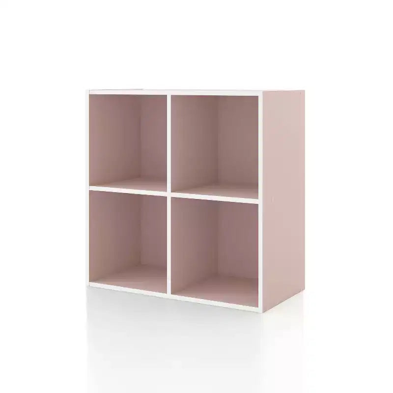 24/7 Shop At Home 24" Silkpath Modern 4 Cube Stackable and Modular Bookcase