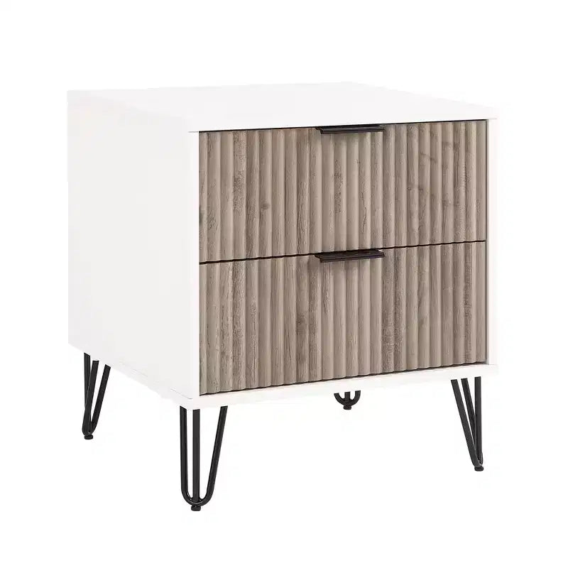 Manhattan Comfort Dumbo 3pc 5 Drawer Dresser, 10 Drawer Dresser and Nightstand Set