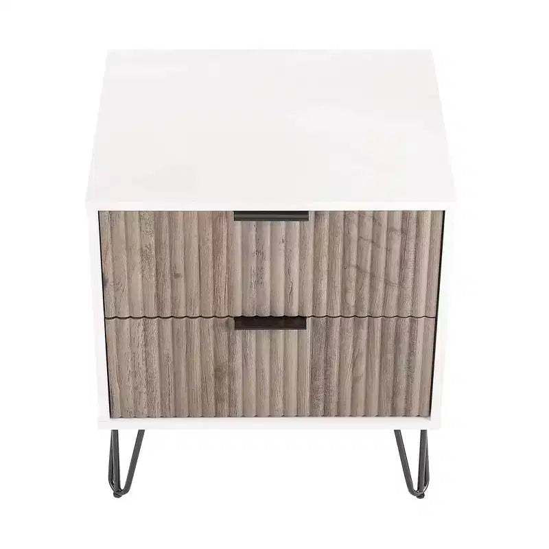 Manhattan Comfort Dumbo 3pc 5 Drawer Dresser, 10 Drawer Dresser and Nightstand Set