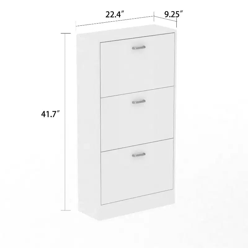 Famapy Modern Shoe Cabinet Entryway Shoe Rack 3 Tier Shelves