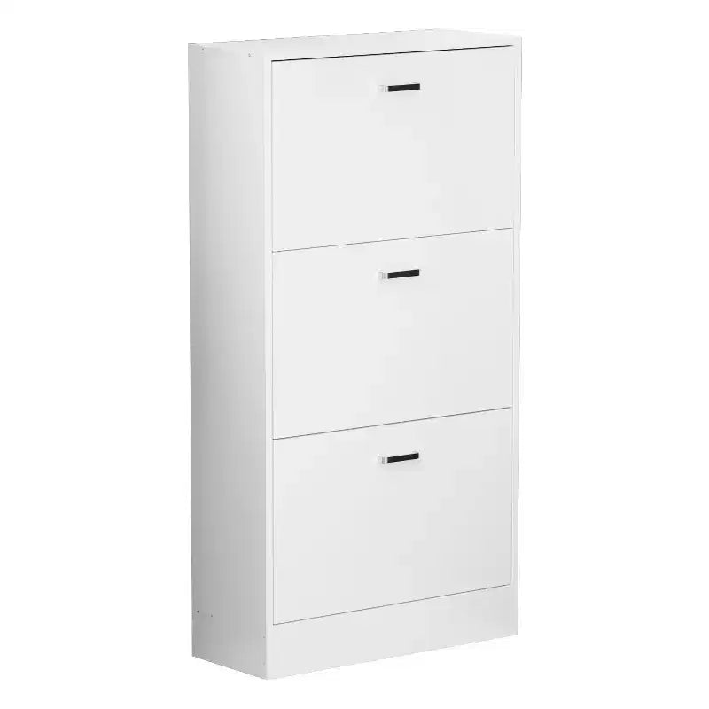 Famapy Modern Shoe Cabinet Entryway Shoe Rack 3 Tier Shelves