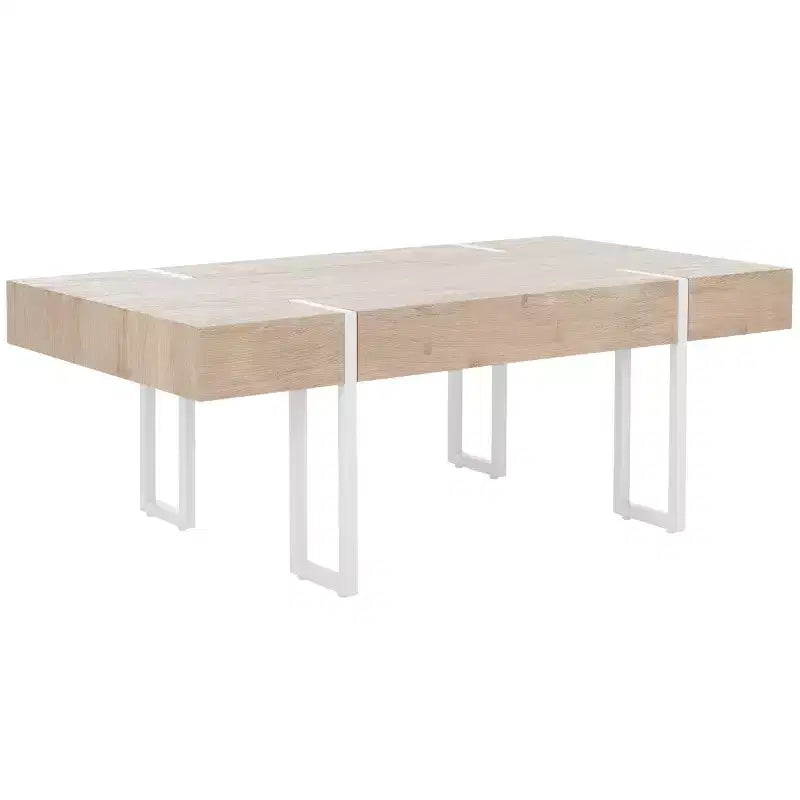 Aberton Coffee Table - COF7009A - Natural/White - Safavieh