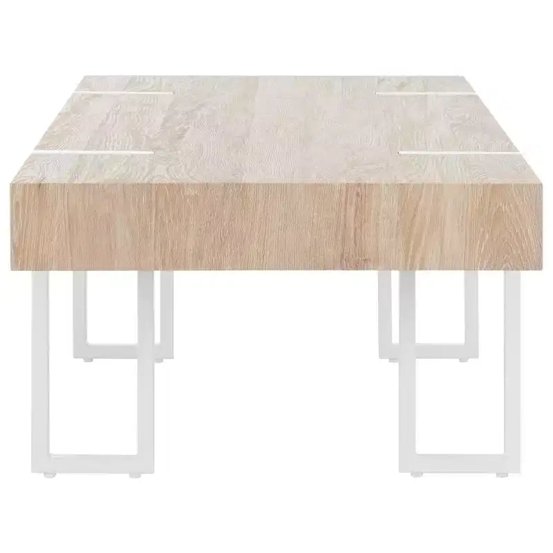 Aberton Coffee Table - COF7009A - Natural/White - Safavieh