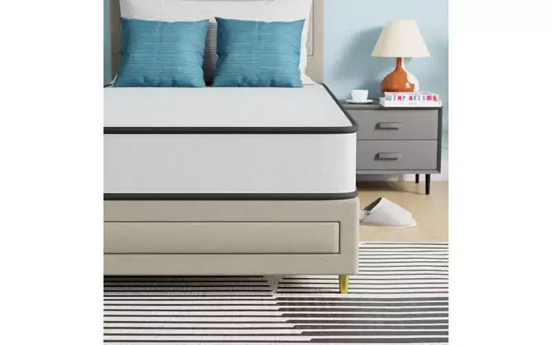 FDW 8 Inch Mattress Medium Firm Spring Mattress Cool Sleep Pressure Relief Fiberglass Free Mattress in a Box CertiPUR-US Certified