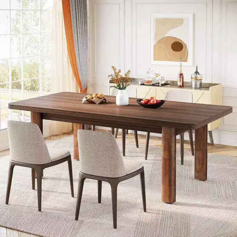 Lantine 62.99-Inch Large Conference Table with Solid Wood Legs