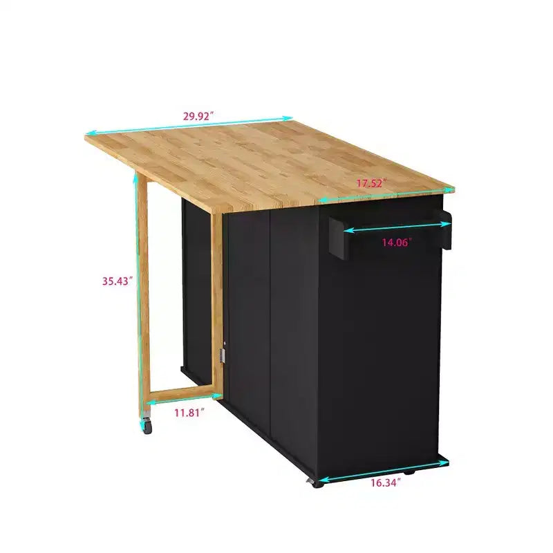 Kitchen Island on Wheels, Kitchen Island Cart w/Lockable Casters, 3 Large Drawers, 2-Door Cabinet, Towel Handle, Adjustable Shelves & Spacious Top