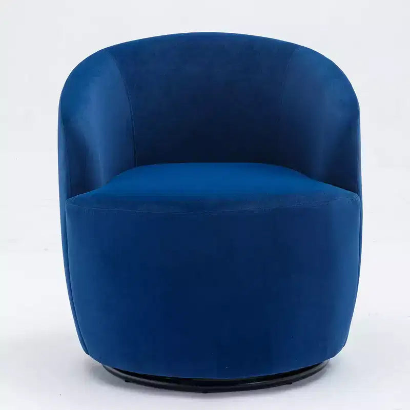 Teddy Fabric Accent Chair, Armrest Accent Single Lazy Chair, Comfy Leisure Chairs With Black Powder Coating Metal Ring