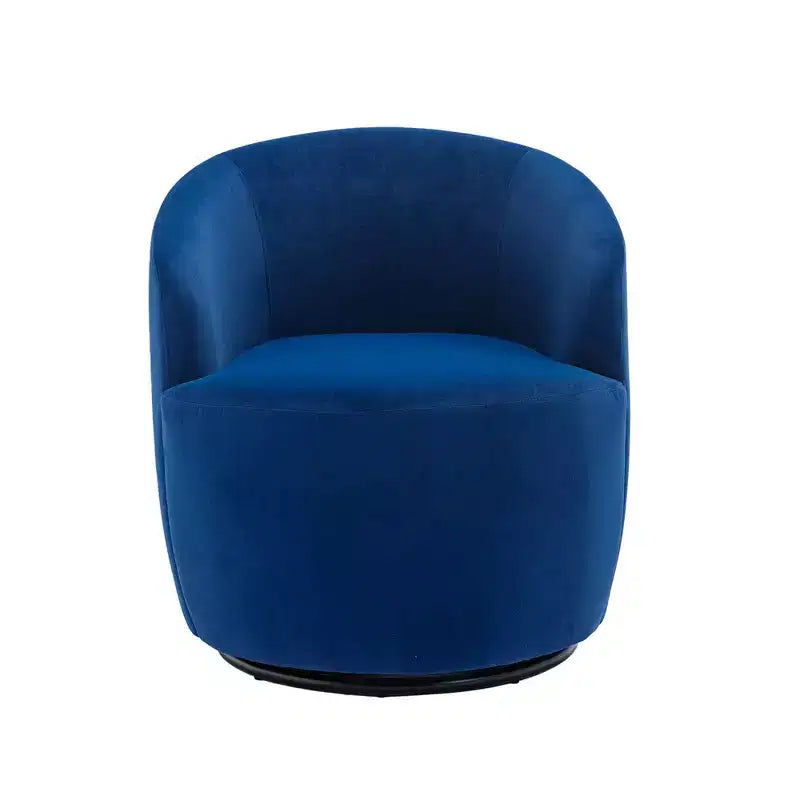 Teddy Fabric Accent Chair, Armrest Accent Single Lazy Chair, Comfy Leisure Chairs With Black Powder Coating Metal Ring