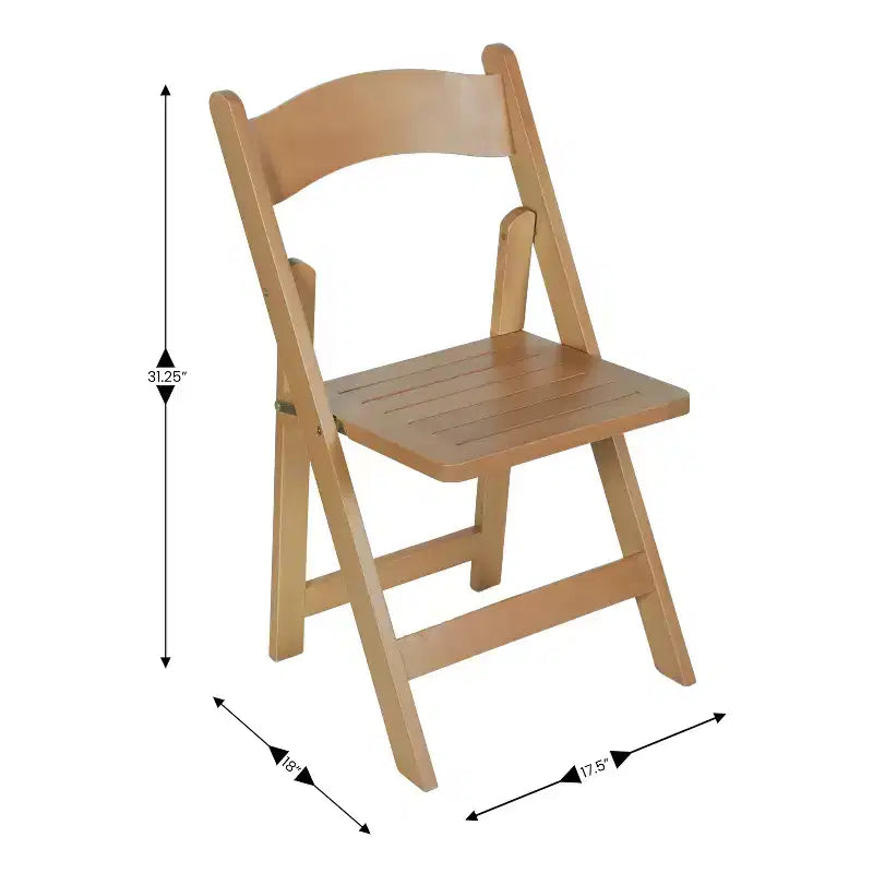 Flash Furniture Holden Commercial Grade Solid Wood Folding Dining Chair