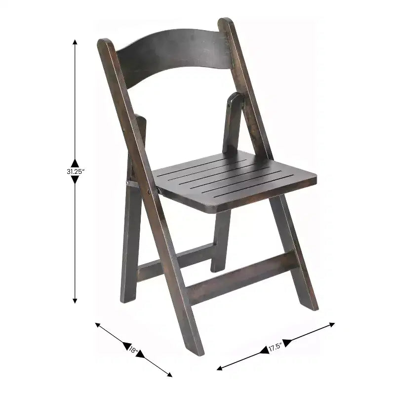 Flash Furniture Holden Commercial Grade Solid Wood Folding Dining Chair