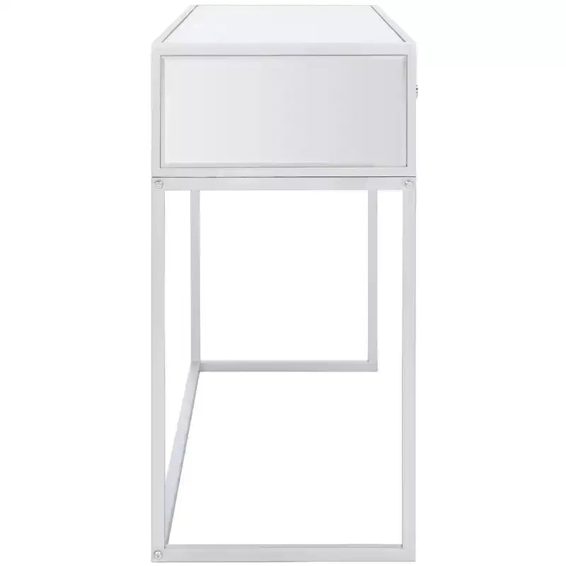Aster 2 Drawer Mirrored Desk - DSK9701 - Silver/Mirror - Safavieh