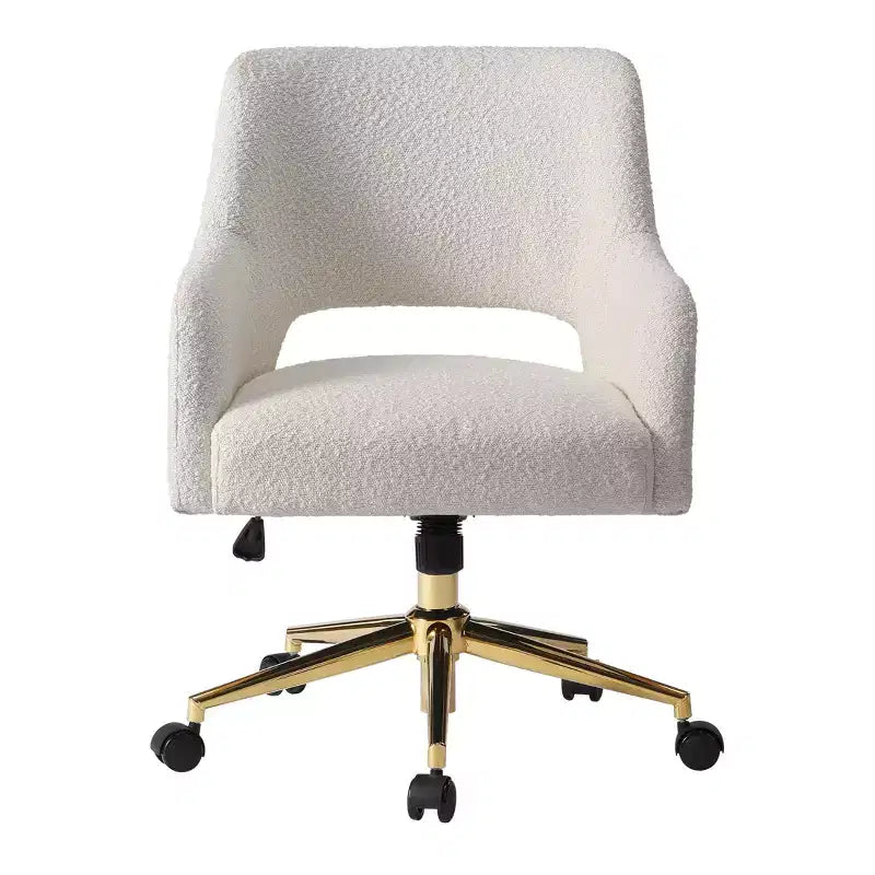 Chaise de bureau pivotante Genevieve mi-siècle moderne avec roulettes