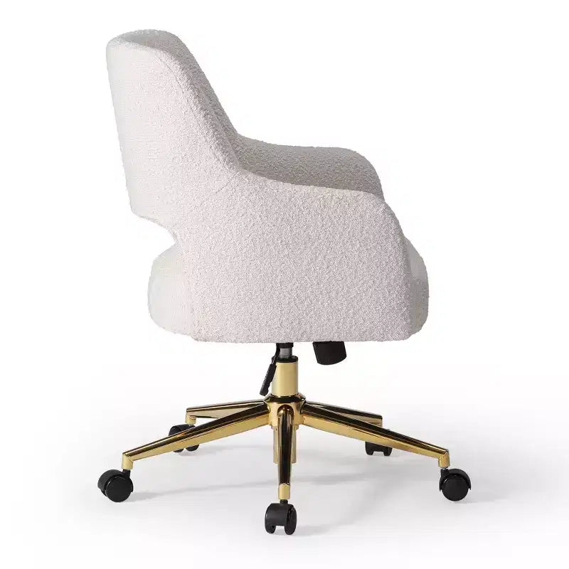 Chaise de bureau pivotante Genevieve mi-siècle moderne avec roulettes