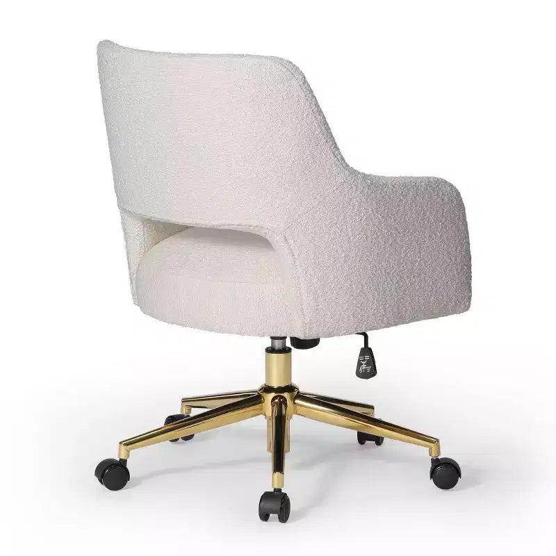 Chaise de bureau pivotante Genevieve mi-siècle moderne avec roulettes