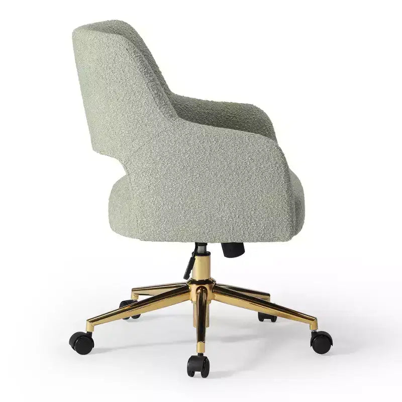 Chaise de bureau pivotante Genevieve mi-siècle moderne avec roulettes