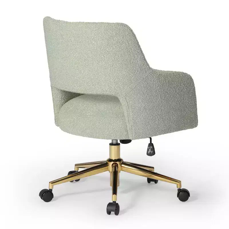 Chaise de bureau pivotante Genevieve mi-siècle moderne avec roulettes