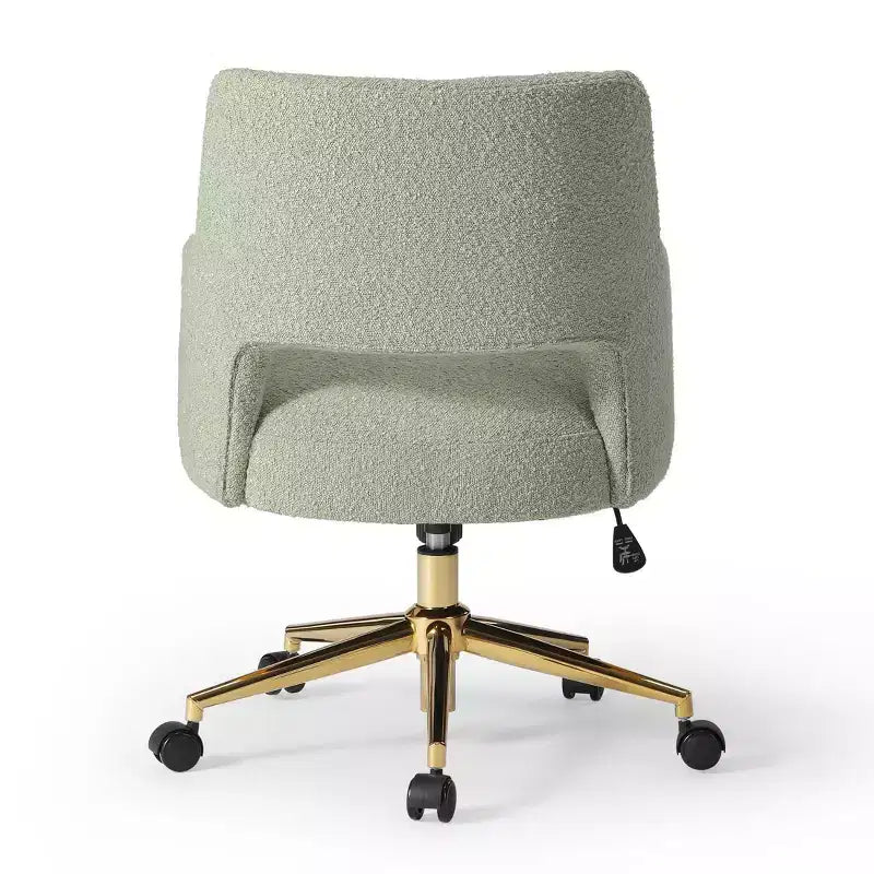 Chaise de bureau pivotante Genevieve mi-siècle moderne avec roulettes