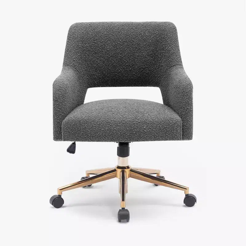 Chaise de bureau pivotante Genevieve mi-siècle moderne avec roulettes