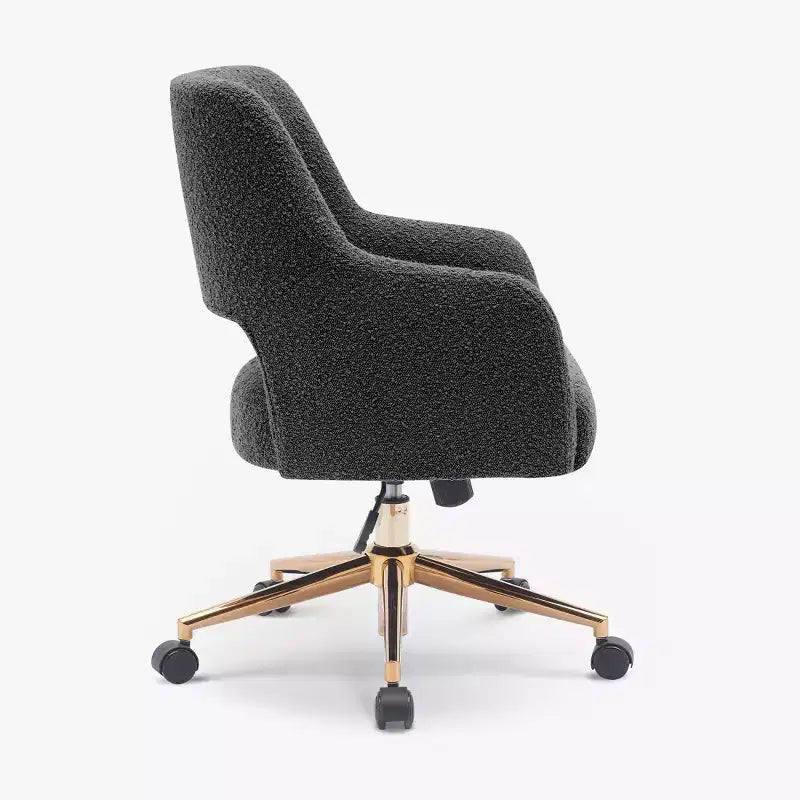 Chaise de bureau pivotante Genevieve mi-siècle moderne avec roulettes