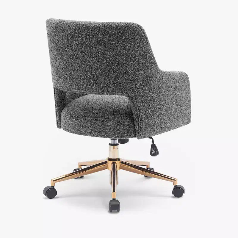 Chaise de bureau pivotante Genevieve mi-siècle moderne avec roulettes