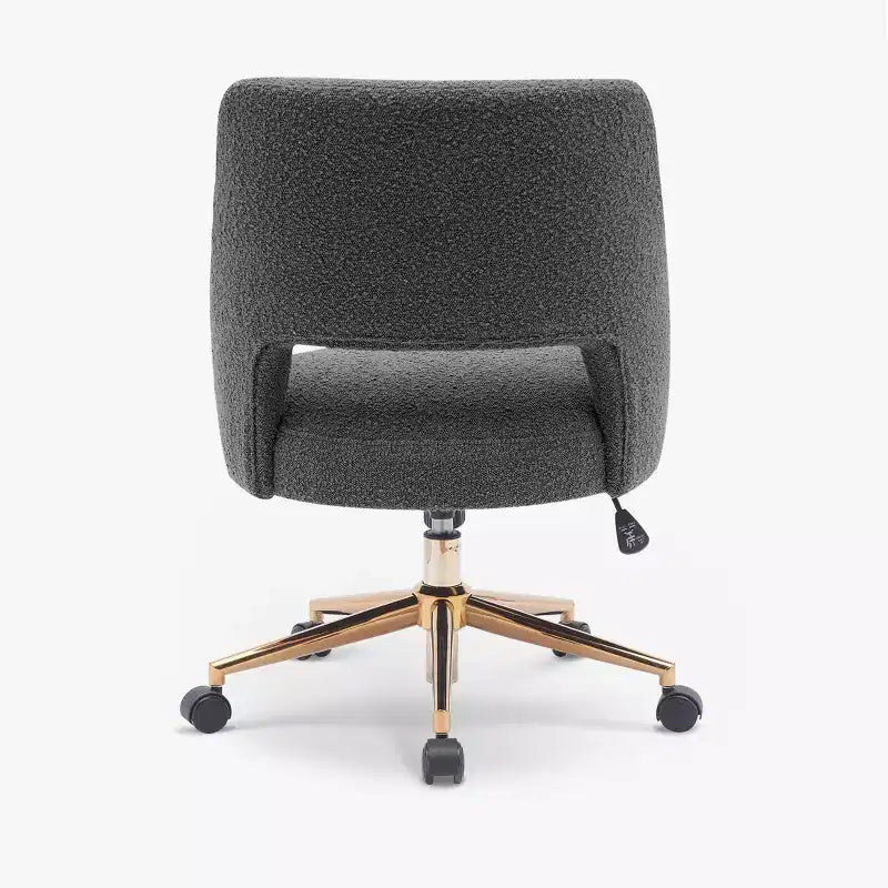 Chaise de bureau pivotante Genevieve mi-siècle moderne avec roulettes