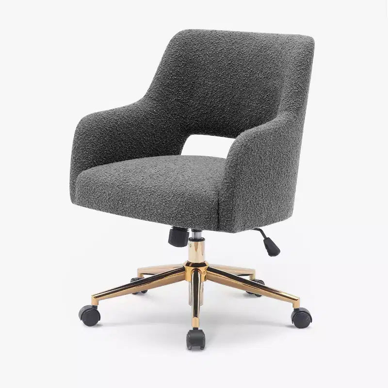 Chaise de bureau pivotante Genevieve mi-siècle moderne avec roulettes