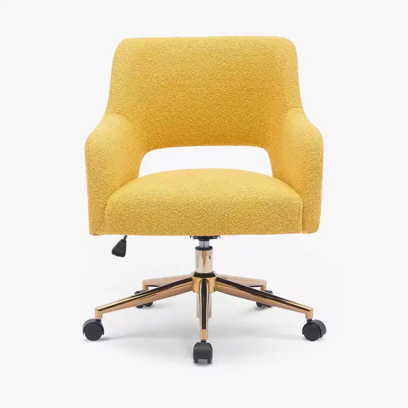 Chaise de bureau pivotante Genevieve mi-siècle moderne avec roulettes