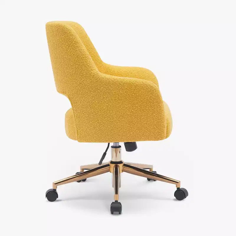 Chaise de bureau pivotante Genevieve mi-siècle moderne avec roulettes