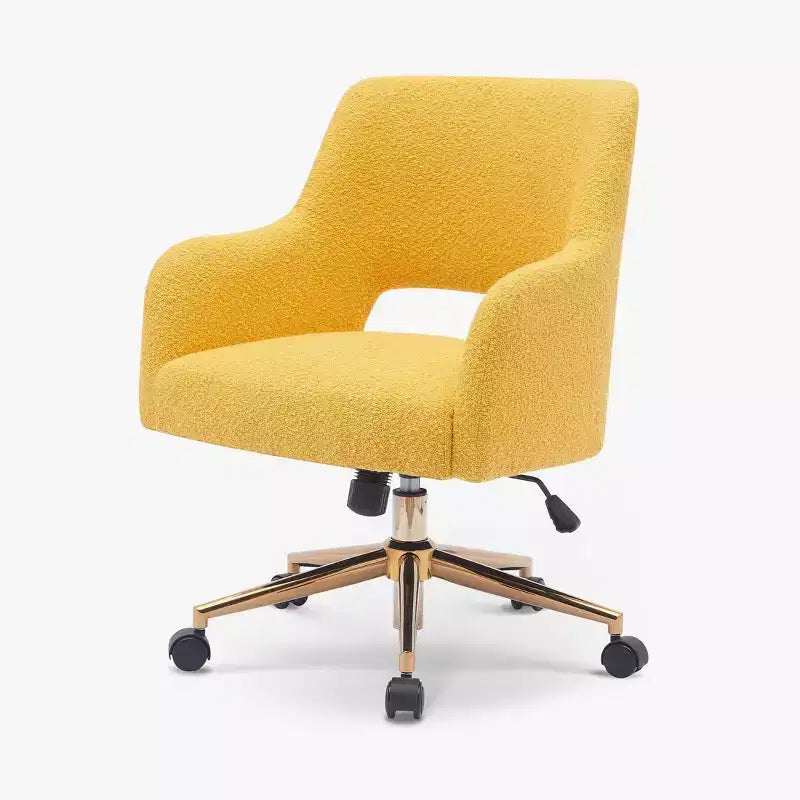 Chaise de bureau pivotante Genevieve mi-siècle moderne avec roulettes