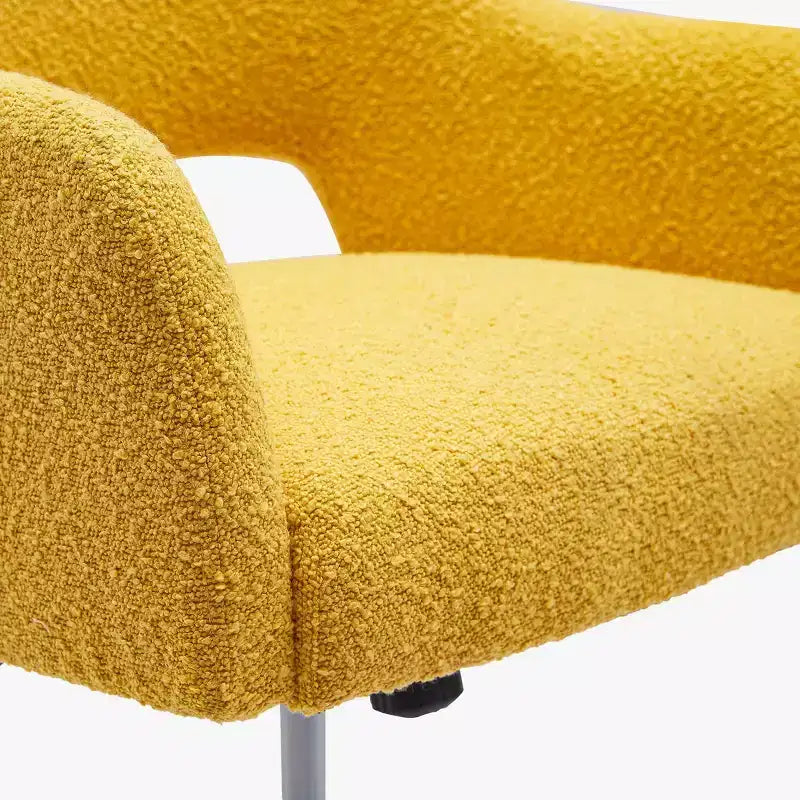 Chaise de bureau pivotante Genevieve mi-siècle moderne avec roulettes