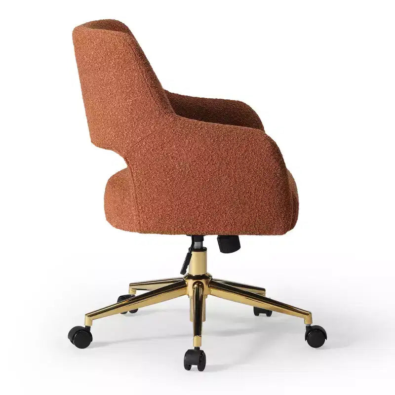 Chaise de bureau pivotante Genevieve mi-siècle moderne avec roulettes