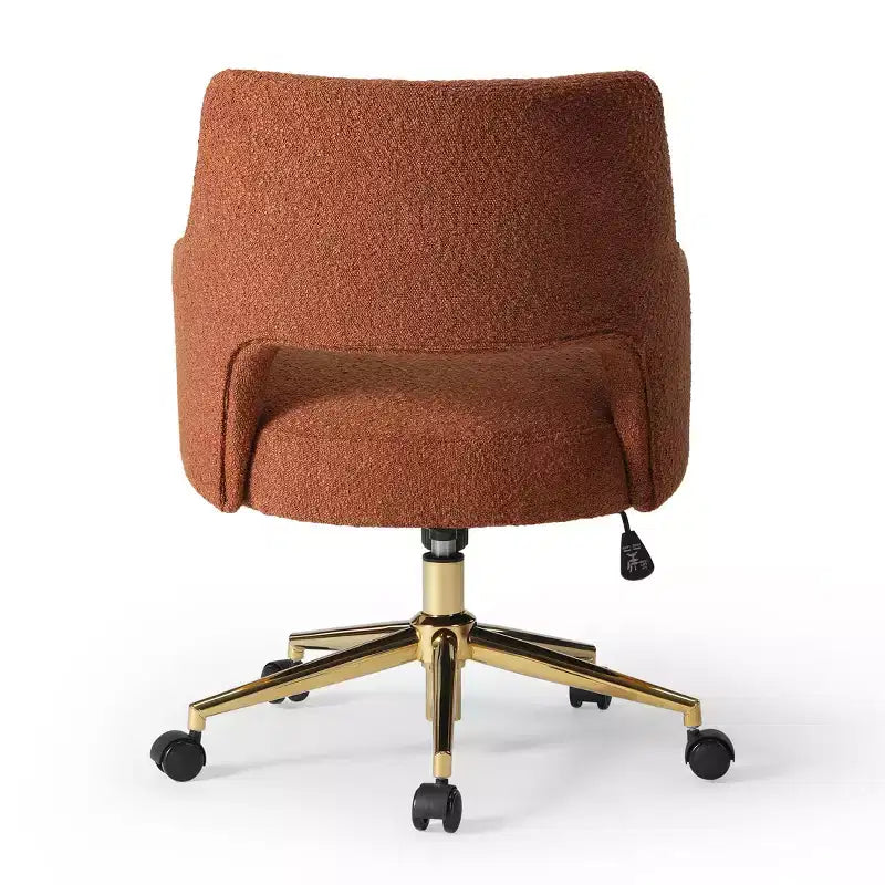 Chaise de bureau pivotante Genevieve mi-siècle moderne avec roulettes