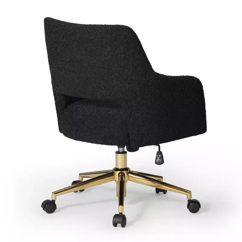 Chaise de bureau pivotante Genevieve mi-siècle moderne avec roulettes