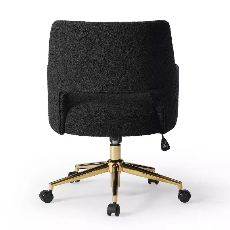 Chaise de bureau pivotante Genevieve mi-siècle moderne avec roulettes