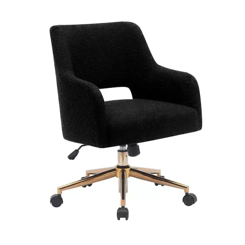 Chaise de bureau pivotante Genevieve mi-siècle moderne avec roulettes