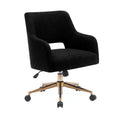 Chaise de bureau pivotante Genevieve mi-siècle moderne avec roulettes
